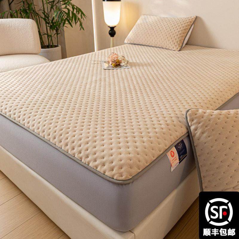 床笠单件牛奶珊瑚绒夹棉加厚床罩款床单防滑全包床垫席梦思保护套