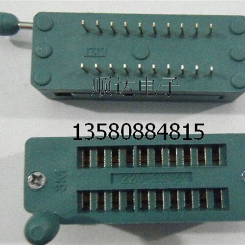 2.54  20P 万能镀金座 IC测试夹 220-3345