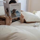 屿优选 双套拼简约60支全棉轻磨毛川四件纯棉被YW套生学宿舍三件