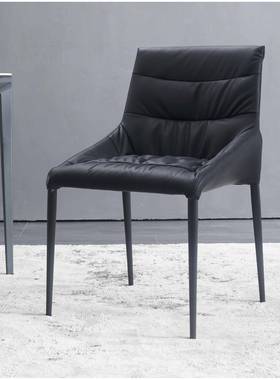 家源头现OZL代皮简约厂皮超纤餐厅餐椅极简休闲餐革桌椅