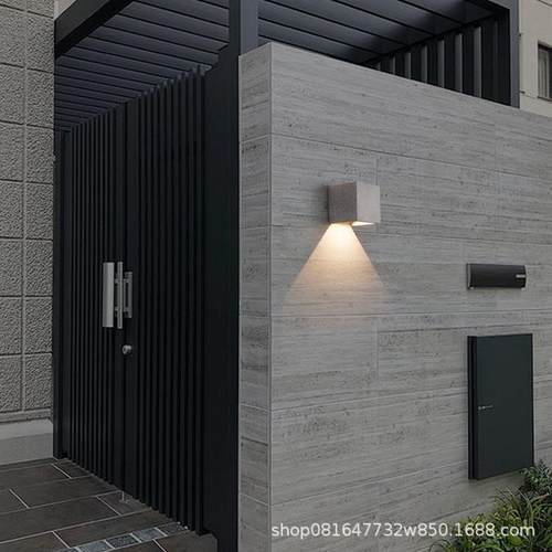 设计微无品牌/师水户外壁灯店别墅围酒墙门口入户防水民宿外墙装