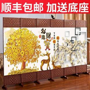 饭屏用风店折叠移动推房间隔断帘客厅进门卧室遮挡墙005拉家挡床