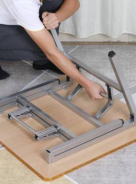 矮方桌正叠方可形折叠小桌子折桌出租屋桌包L-101270子小饭桌家用