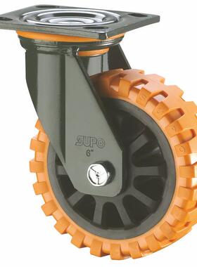 莞向荣脚轮S333东UP塑O料双刹轮 车轮 重型P万U向轮 机械设备防滑