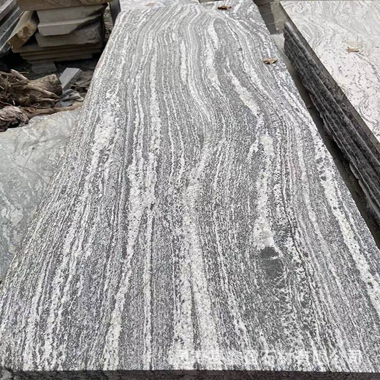 浪淘沙花园路边路沿石工程地铺家装花岗岩石材景观雪浪石天然石