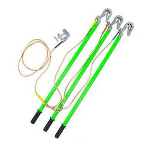 10kv高压接地棒带线25mm2接地线10kv操作杆透明软铜线带塑料护套