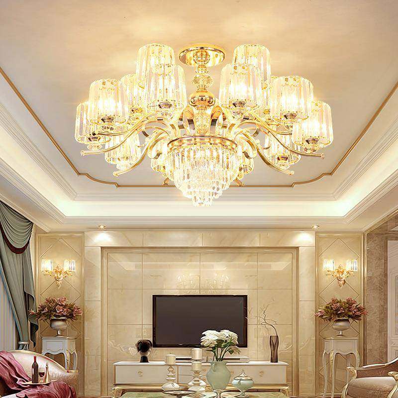 轻奢代水晶吊灯护眼美式吊客厅灯现708奢华高档大气餐大厅厅卧室,家装灯饰光源,智能吊灯,淘宝优惠券,粉丝福利购,淘宝优惠卷