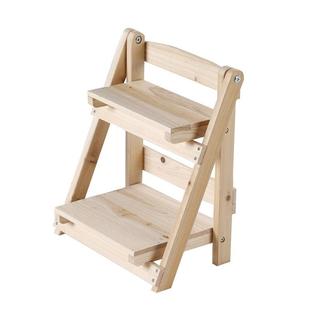 物5V简两层折叠免装小木架子多肉易ZM035桌上花飘窗迷你实木架置