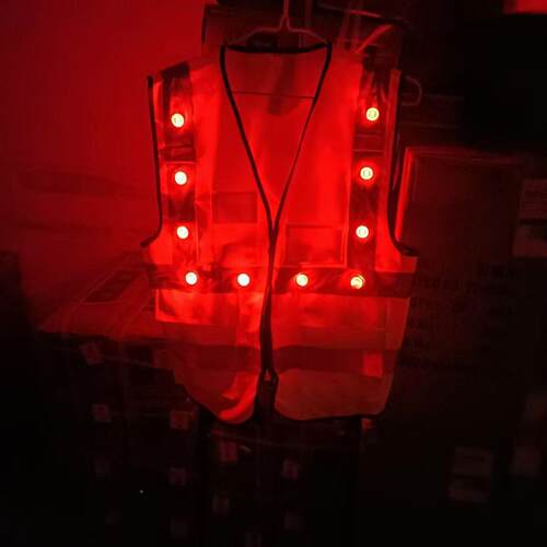背心ed马灯发光l闪光683夜光甲反光衣骑行安服全夏季透气