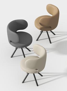 意式可用旋餐椅2025设计师转新款家轻椅奢感书桌椅网红PTY-036(靠