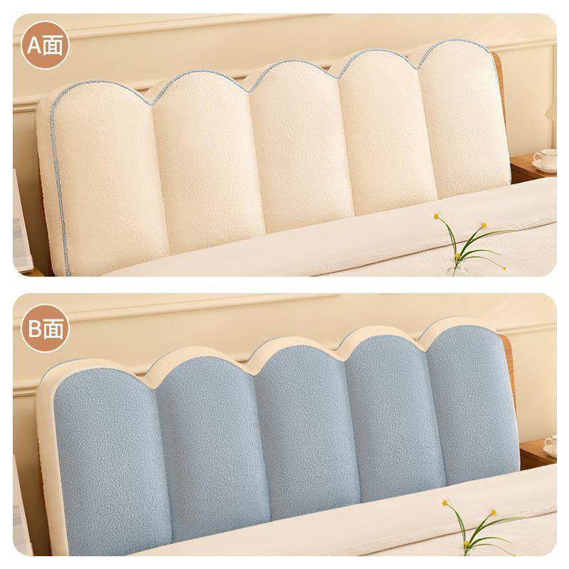 奶靠LLS油双面花瓣床头包靠垫卧室新款榻榻米靠枕软拆洗床头软背