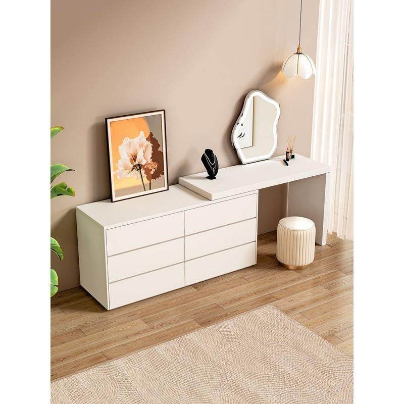 梳妆台卧室现简约斗柜代一体奢梳妆柜小型户轻床尾柜KQU可伸缩化