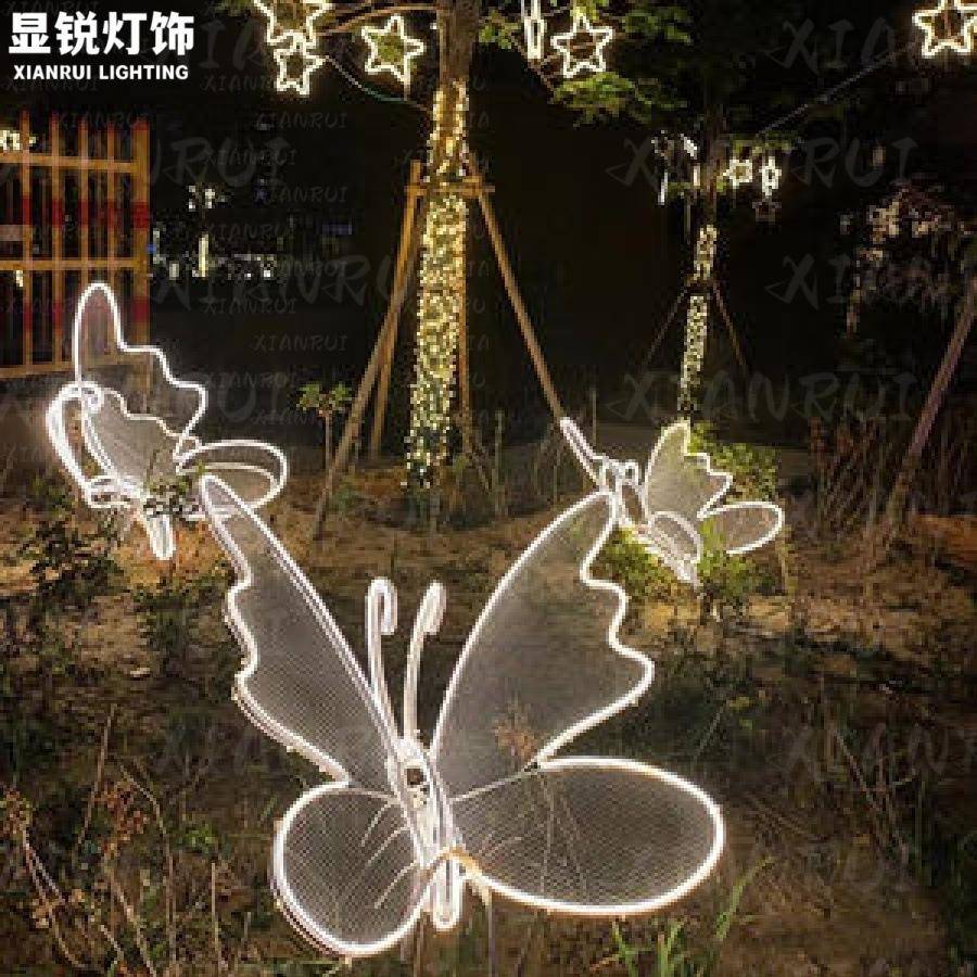 LD动态蝴蝶灯发E光户外XR-HD-DG草坪园花造彩型灯地插景观灯带支