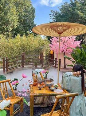 老式手竹子古椅子靠背椅工编凳子竹复椅传统儿童周岁LFH拍照摄影竹椅