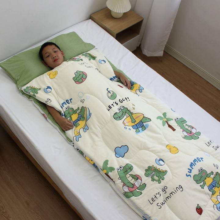 小学生午休睡袋儿童午睡纯棉夹棉幼儿园宝宝防踢被卡通防着凉