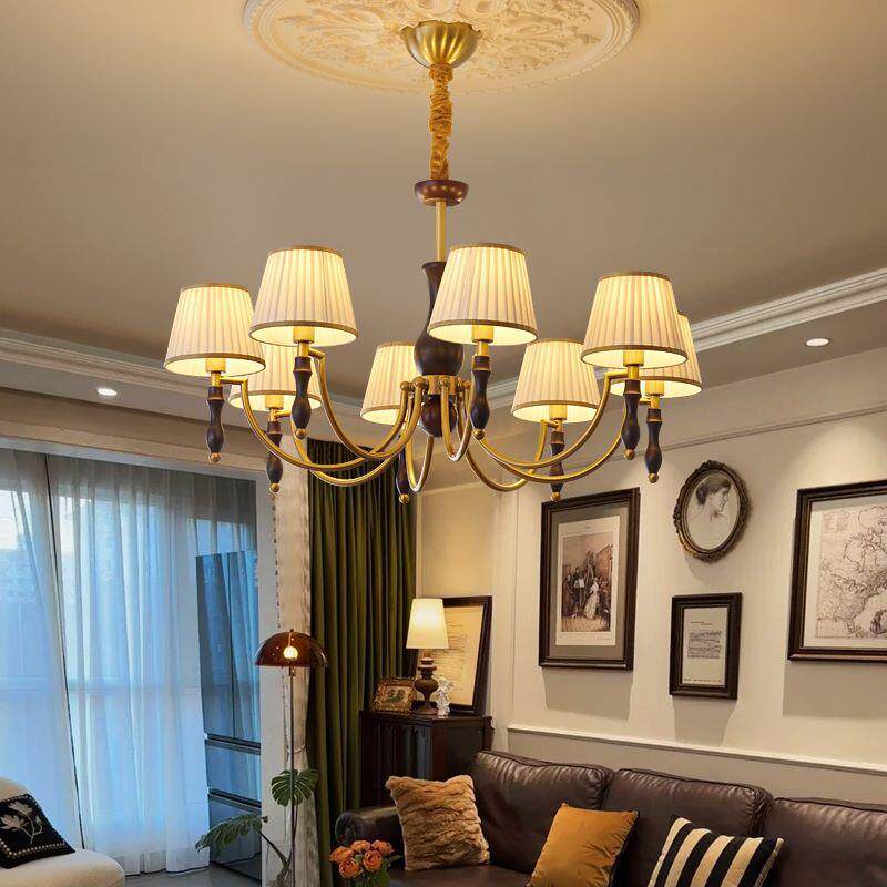 法中古风客厅大复古轻奢温馨氛围布艺卧室餐式厅灯具全护光谱灯眼