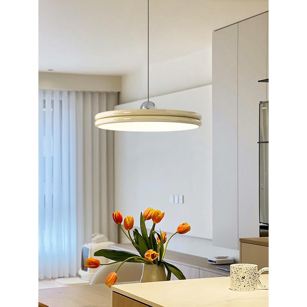 餐厅吊新款网红设计圆形吧台餐桌灯简厅灯约现代全光谱护眼345饭