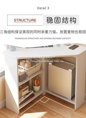 用万腾墙小户型办公桌三角形学XCG习转书桌角角电脑桌拐角简约家