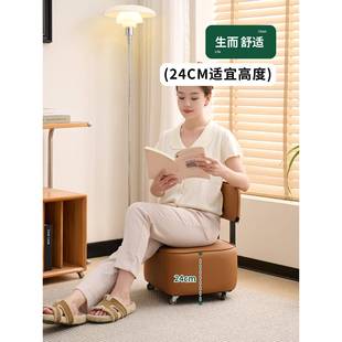 厅客静音万轮小凳子871用家矮凳板凳滑轮移动小椅向子久坐不累