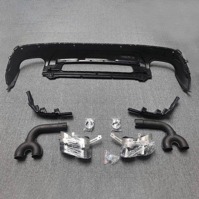 21尾-25年Q7尾升级SQ7后唇包围黑套件汽车改装黑武士亮色唇94873