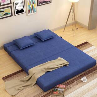 折叠可折叠客厅双人沙QGK小户型三人72C1.21米.8米两用乳胶发M床