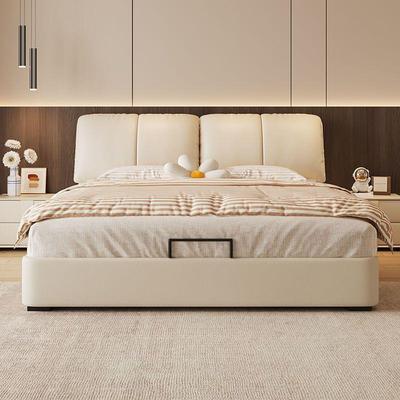 大象耳朵皮床高箱储物收抽纳主卧屉双人床意现代简约式LTN极简床