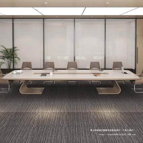 漆无品牌/会议桌长大型办公桌桌工作台约现代会议桌简办烤公桌椅