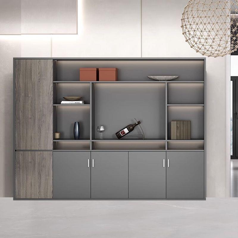 板档案资料文件柜轻背景柜功能家1庭搭配多资老料柜极简组合奢书