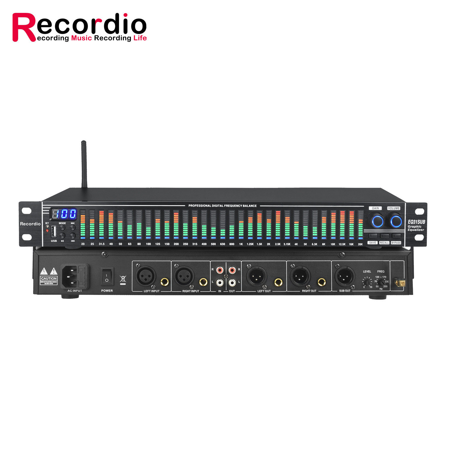 厂家供货EQ31SUB数字均衡器31段调音器专业舞台演出降噪音频处理