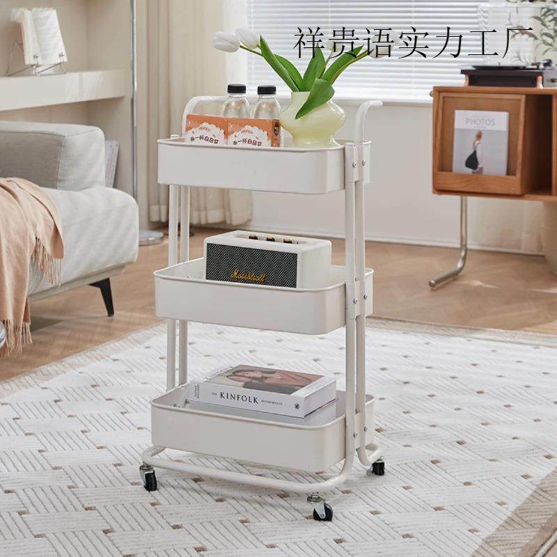 小推车置物架祥贵语A#移动落厨地层房厅小手推车多功能多婴儿置物