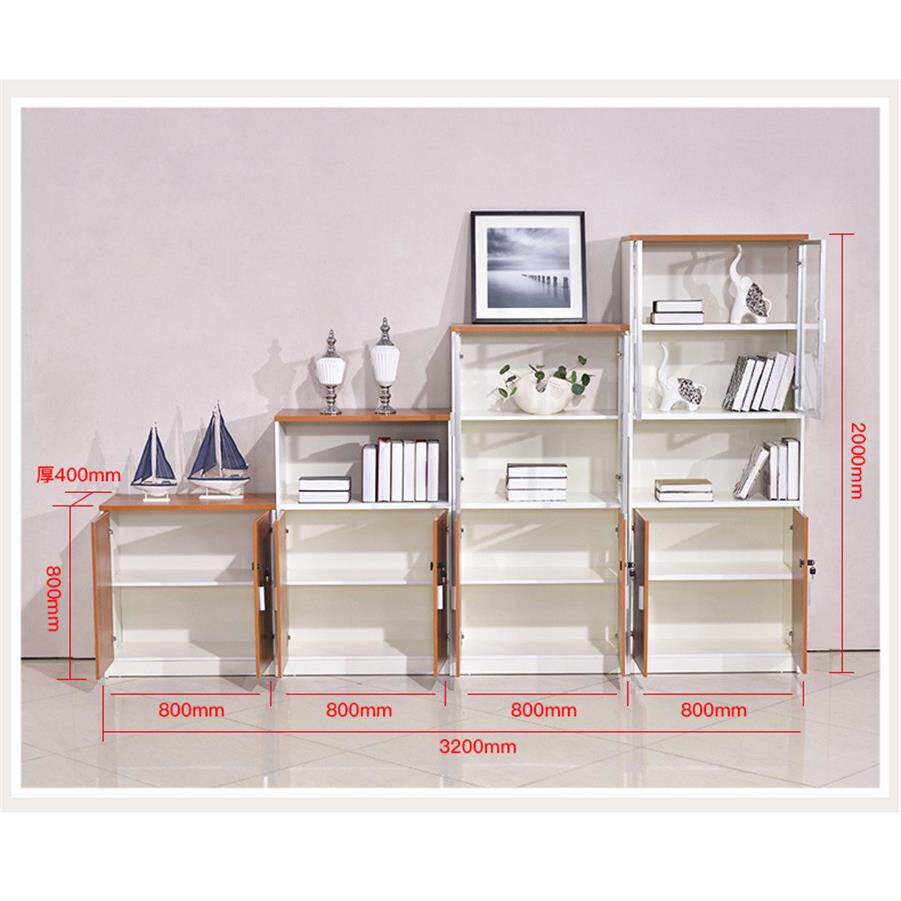 深圳办公家具文低件柜木质档案板式办柜BS-003公资料柜柜高柜带矮