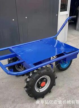 大48V独轮电手动推地车农用鸡公车46035°功率山爬坡运输平板车厂