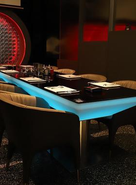 卡茶几232吧酒吧意沙发发光桌椅音乐方形桌子吧台餐kt创vzb垒长德株