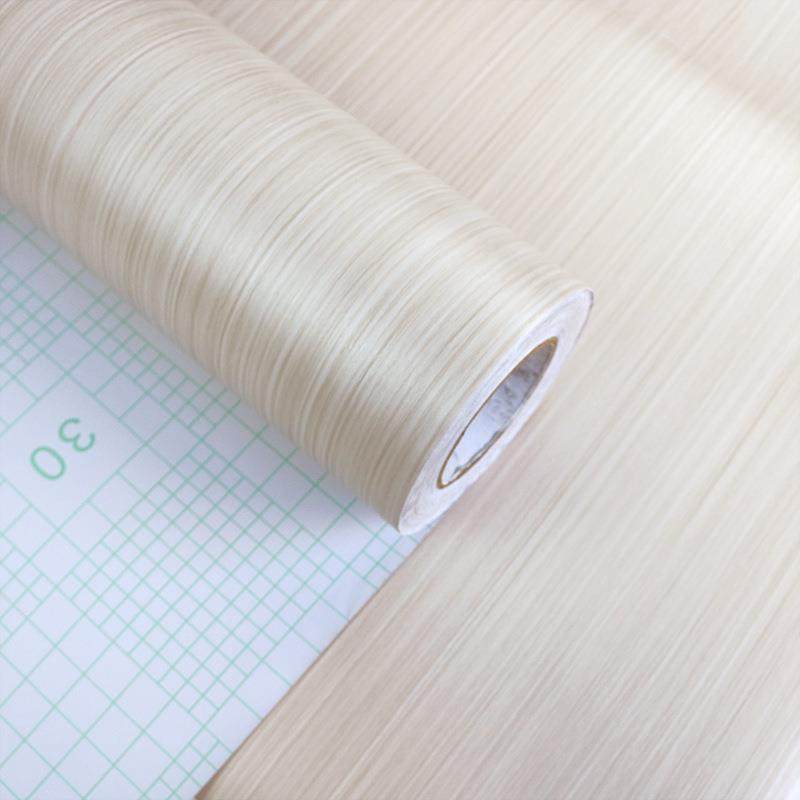 加厚白色202直竖木纹贴门家具翻p新防水vc柜橱柜带衣胶自粘墙纸纸