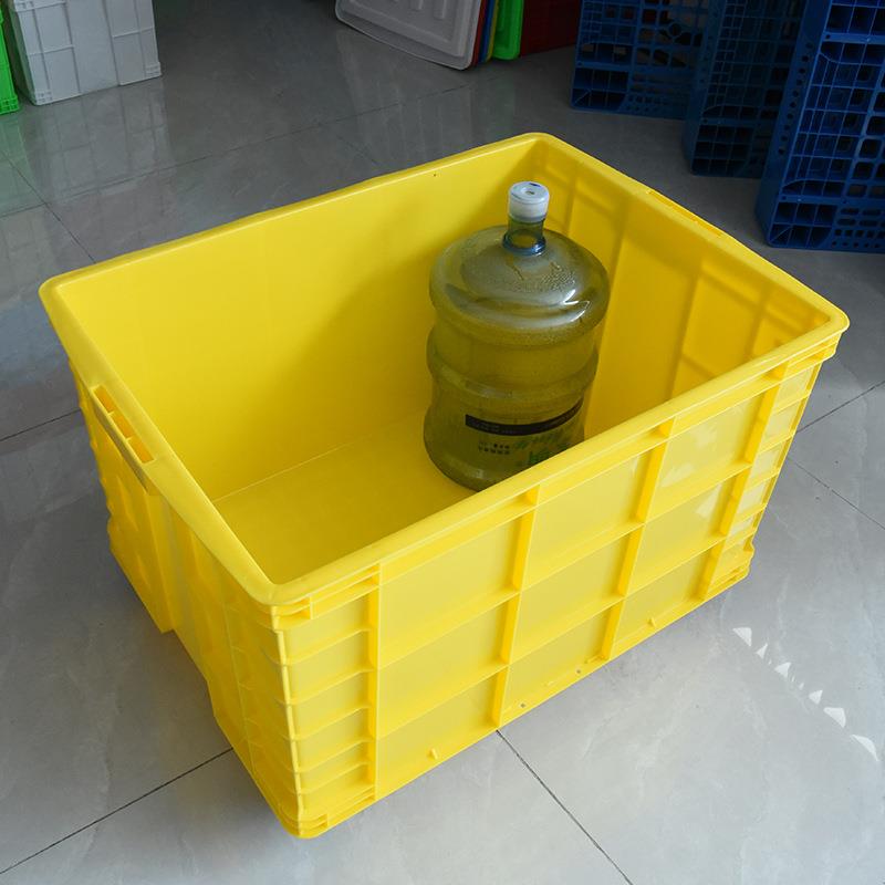 塑料周转箱加厚大78MIH轮0带盖号可配红黄蓝箱绿白五色塑胶箱