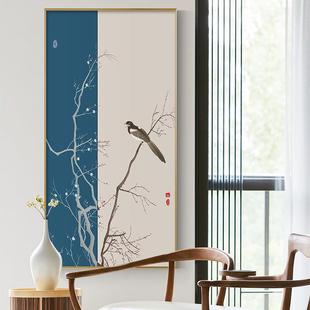喜国上眉梢入壁门玄关装饰JSL-442画花客鸟厅挂画喜鹊新中式中风