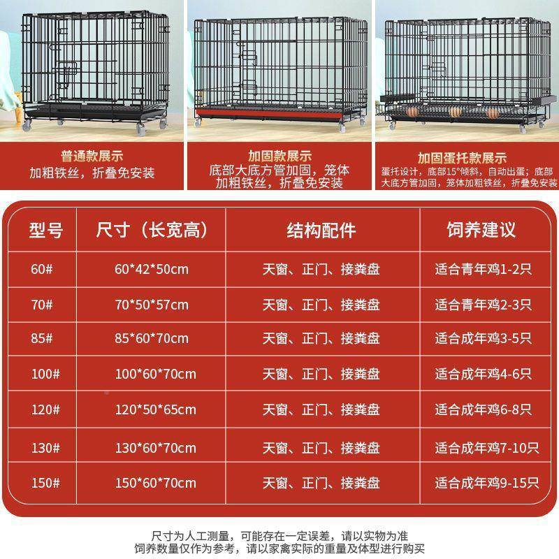 鸡笼子家鸡用大号TTO养殖笼鸡舍笼鸭笼外鹅笼折叠自动出蛋鸡笼户