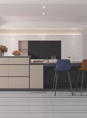 Yla奶油靠c-41238*风客厅岛台发岩板背柜吧台餐厅餐边沙储物柜边柜柜餐桌