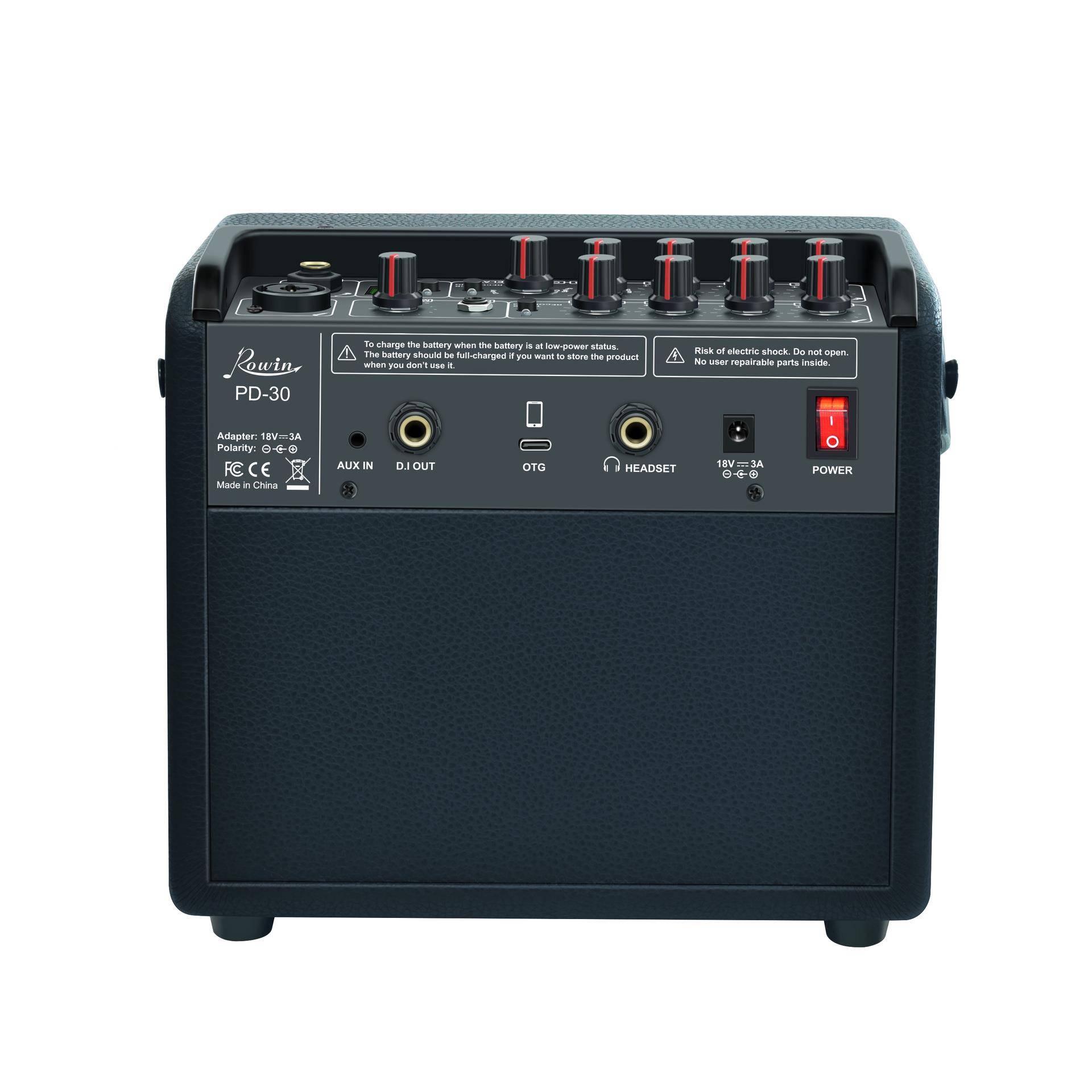 Row他in吉弹唱音箱叭电吹管音箱直播双喇带内录3TFW0瓦音箱