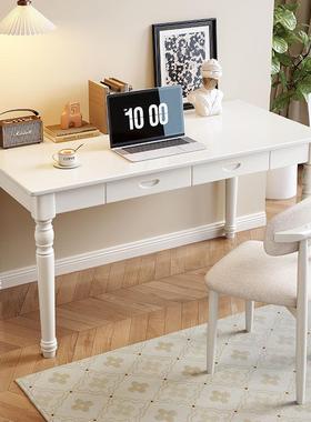 中古风实木书桌简现约代色黑奢家用748办公桌小户型客厅书房轻电