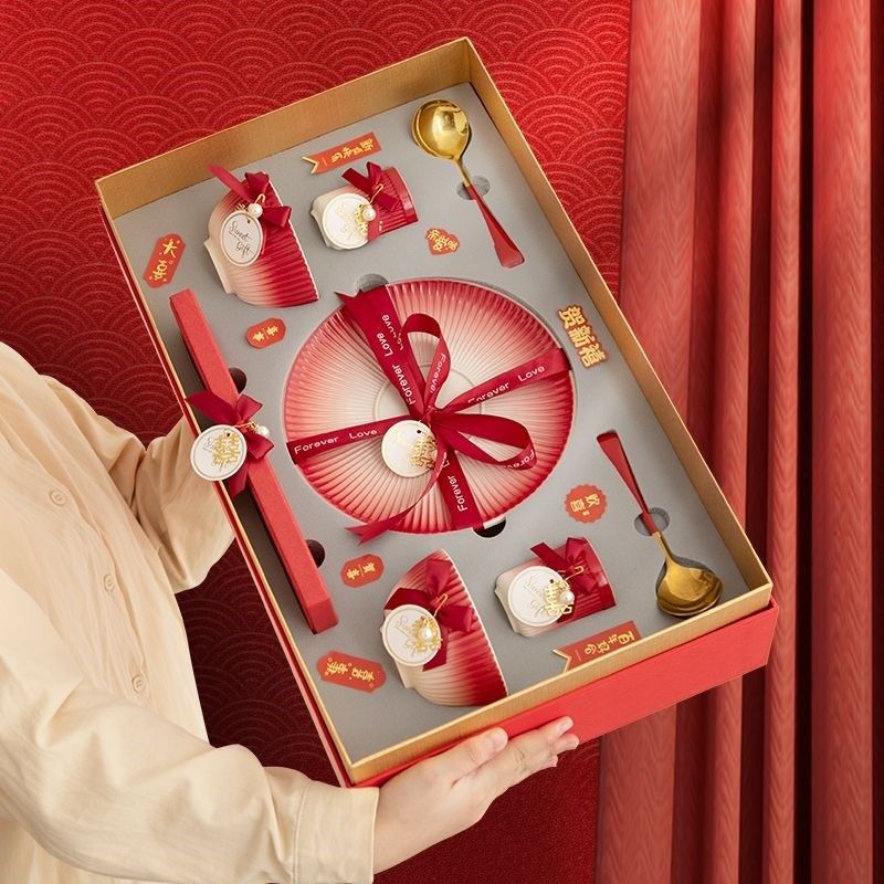 高级新婚礼物送新人新娘朋友姐妹男女生实用轻奢高端餐具套装大气