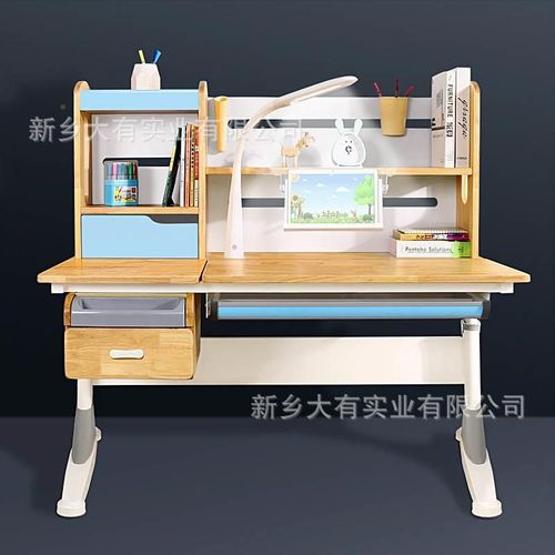 家用纯实木学习桌椅榉木写字桌一件无夹层实木桌面学生课桌厂