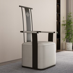 茶桌专用椅子太师椅中式茶凳x围椅轻奢茶椅子高端泡茶主人椅官帽