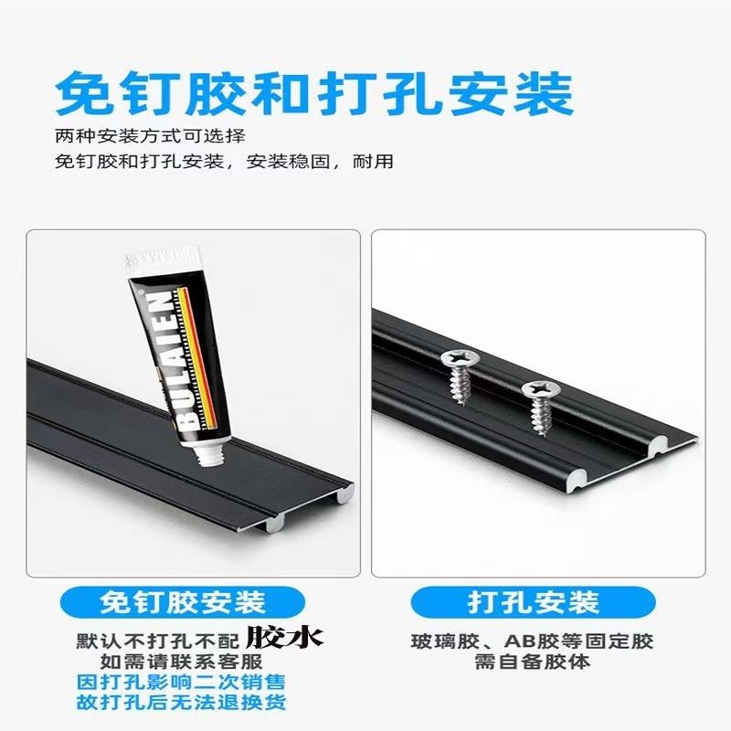 衣柜门双下轨道推拉门木板移门专用轨道衣厨下滑道加厚铝合金滑轨