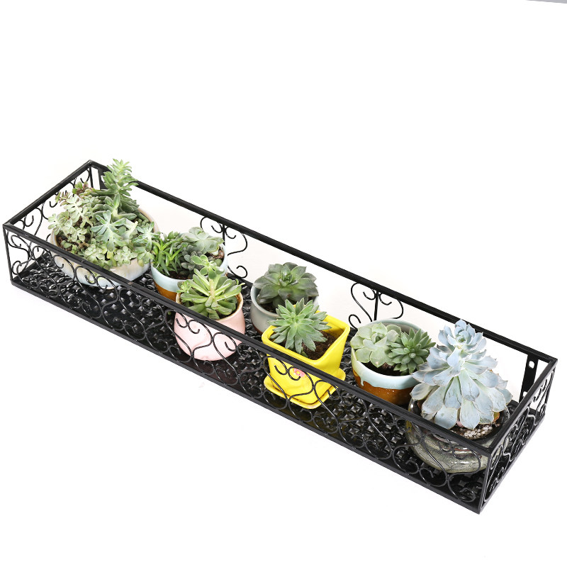 阳台花架悬挂式铁艺栏杆花盆架多肉盆栽花架子窗台护栏挂架置物架