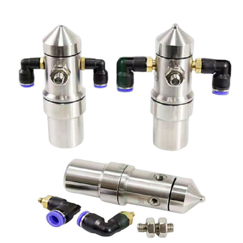 瓦楞纸板厂不锈钢防滴漏加湿气水混合降温喷嘴二流体空气雾化喷头