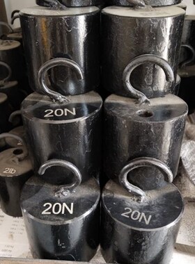 钢制单钩N牛顿力制砝码医疗测试拉力砝码5N10N20N100N200N500N