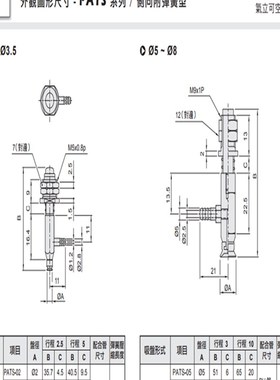 气立可真空吸盘PATS-6/8/10/15-3-4-10 PATS10-20/25/30/40/-6-15