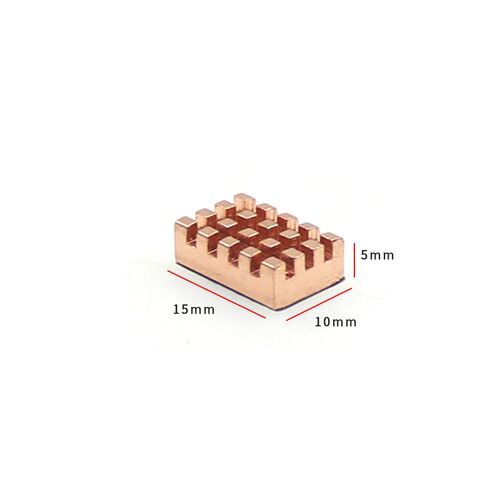 树莓派4代B型4B/3B铜散热片 南北桥CPU芯片内存MOS纯铜导热散热器