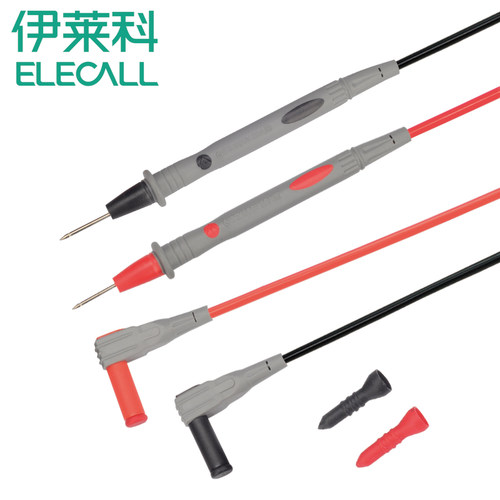 伊莱科镀金铜针特尖表笔 1000V 20A 数字万用表通用表线表棒